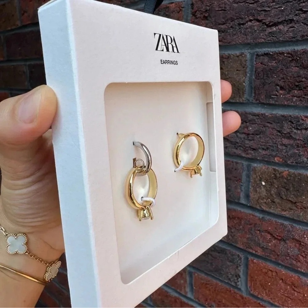 ZARA JEWEL WEDDING BAND EARRINGS - Picture 11 of 13